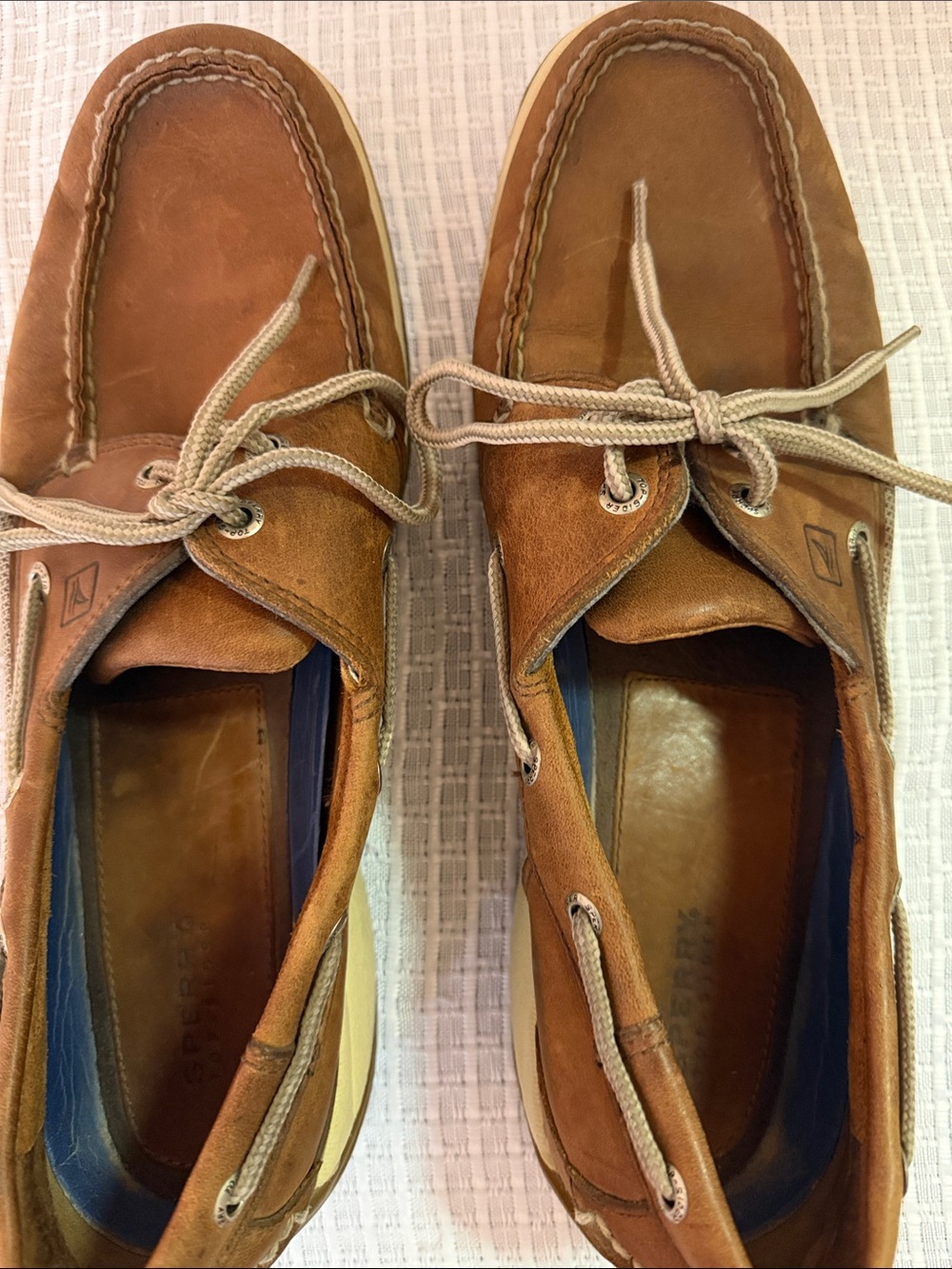 Sperry Tan/Brown Leather Classic Boat Shoes - Picture 4 of 7
